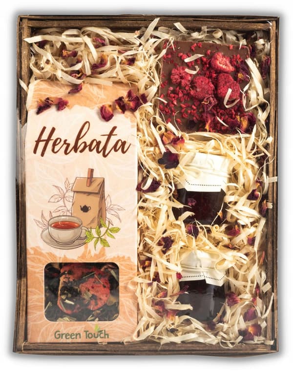 liten presentkorg te choklad present