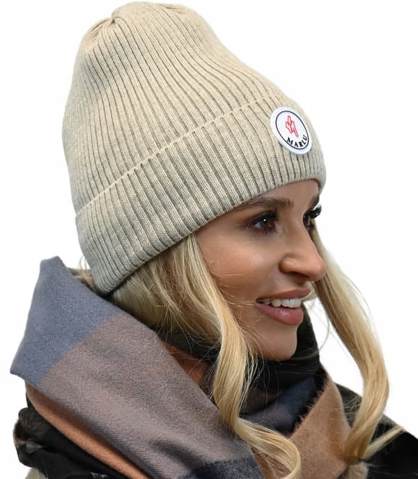 Fin klassisk beige vikbar keps med logotyp n1