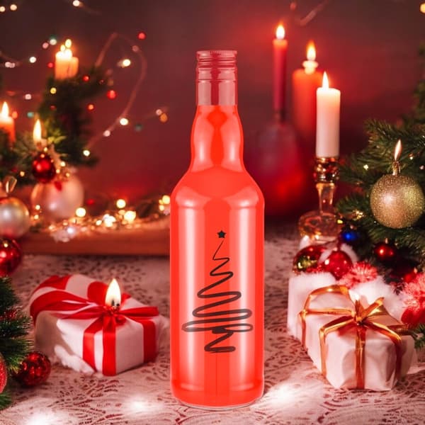 10x MONOPOL Glasflaskor Julklapp 500ml MED TRYCK för LIKÖRER