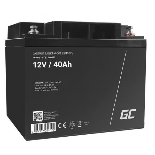GREEN CELL -geeliakku AGM22 12V 40AH