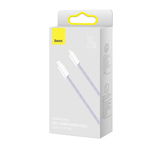 Baseus Dynamic Series USB-C - Lightning -kaapeli, 20W, 2m (violetti)