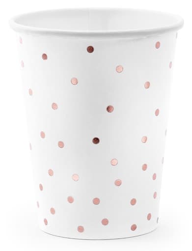 Dots-mukit, valkoiset, 260 ml, 6 kpl.