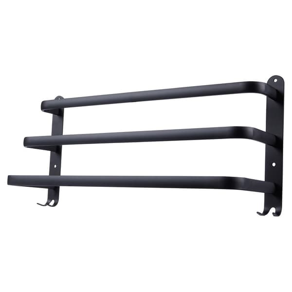 Handdukshållare aluminium svart 50 cm
