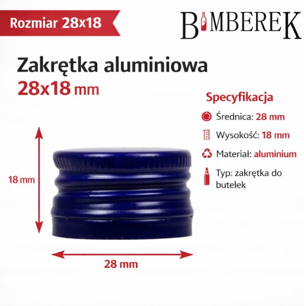 100 kpl pullonkorkkeja, 28 mm, tummansininen, pullonkorkki 28x18 mm