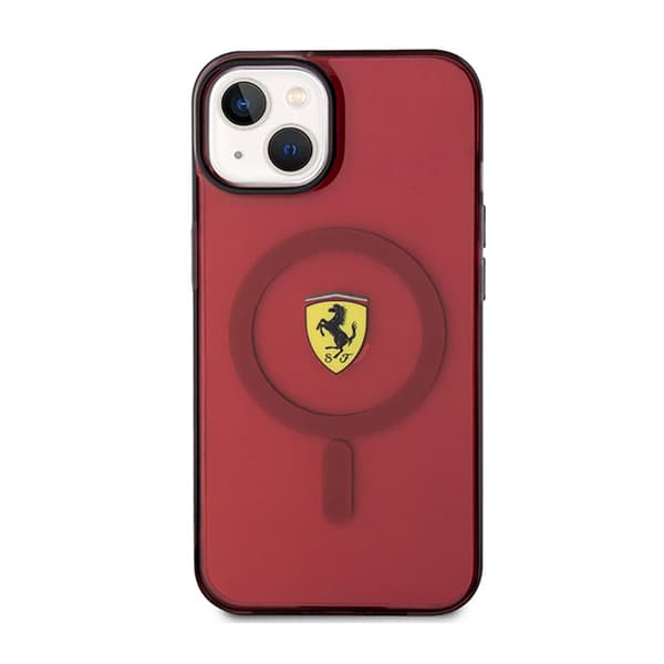 Ferrari läpikuultava MagSafe - iPhone 14 -kotelo (punainen)