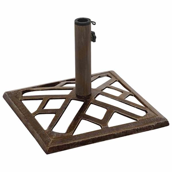 vidaXL paraplyfoplader brun 44x44x31 cm støbejern