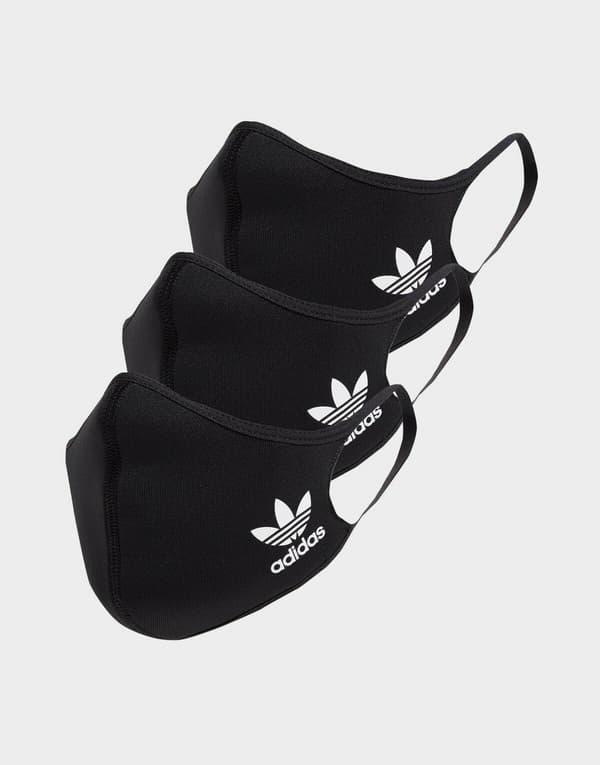 ADIDAS MASKER 3-PAK SORT MED LOGO S WŁB