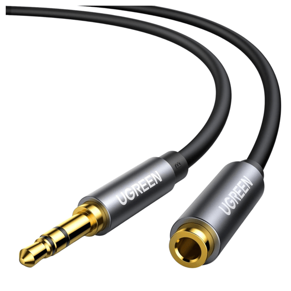 UGREEN AV118 3,5 mm AUX-jackstik forlængerkabel til lyd 5 m (sort)