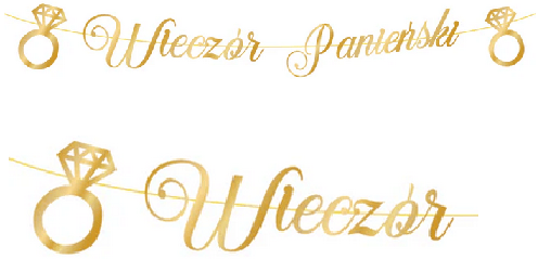 Banner Guirlande Polterabend Guld 150cm