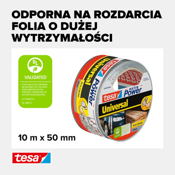 TESA XP UNIV. GRÅ 10M:50MM