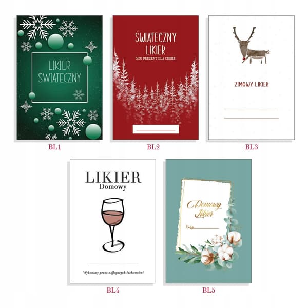 10x JULETIKETTER för alkoholflaskor
