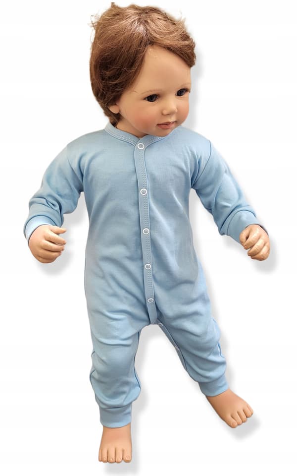 ROMPER 80 knappet romper lille romper uden fødder rompers pyjamas blå