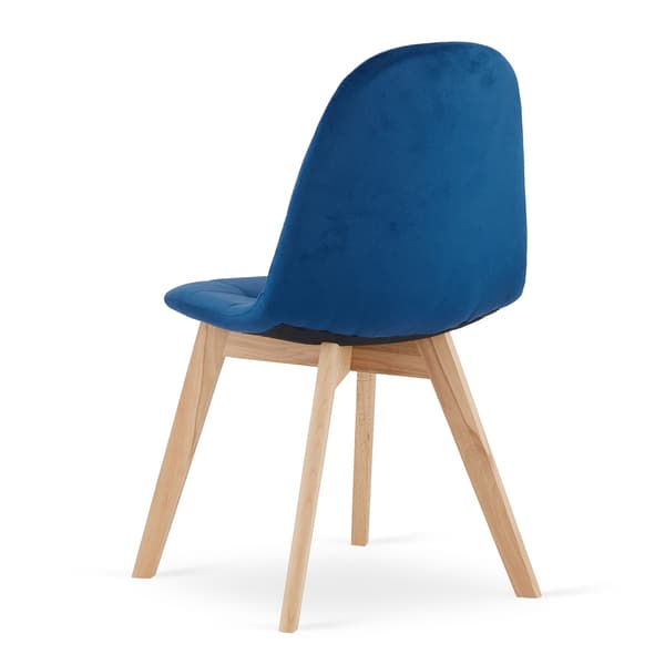 BORA stol - marineblå velour x 3