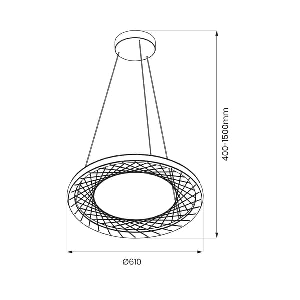 NEST LED HÆNGELAMPE SORT MILAGRO ML0524