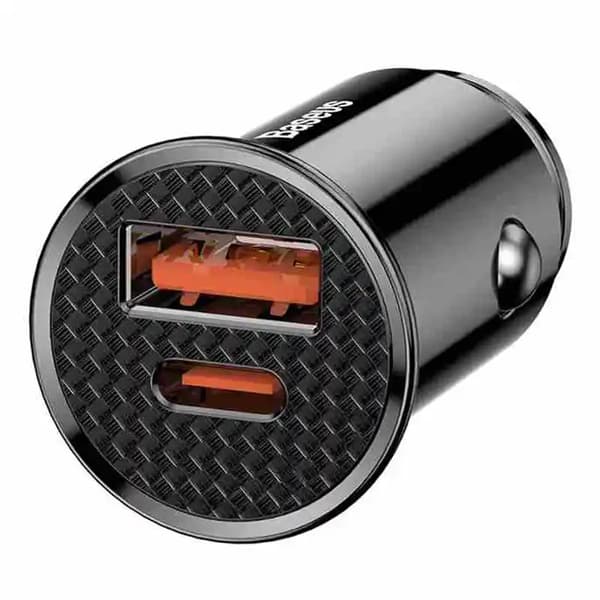 Baseus Circular PD QC4.0+ 5A 30W Autolaturi (Musta)