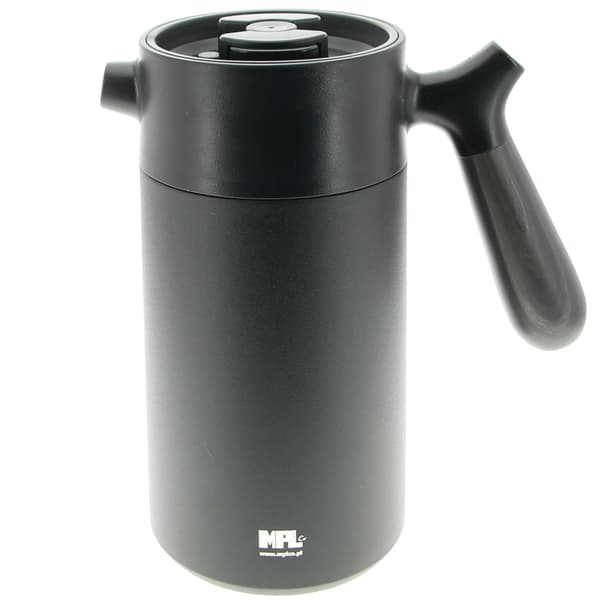 Termokande med stempelinfuser til kaffe og te 1 l sort