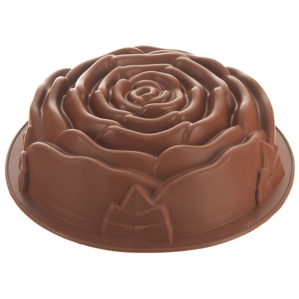 Sillinie rosenform silikone brun 25 cm