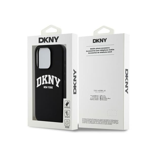 DKNY Liquid Silicone White Printed Logo MagSafe - iPhone 13 Pro cover (sort)