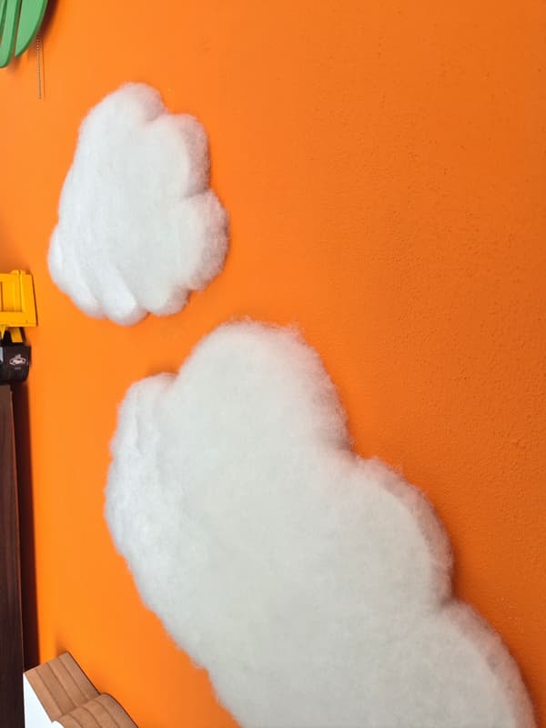 Set med 3 fluffiga moln till barnrummet