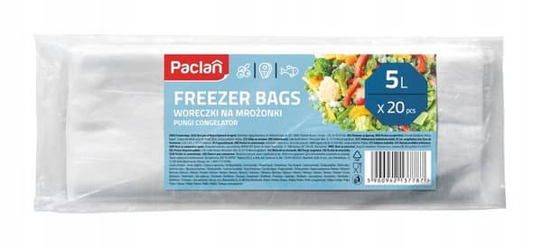 Paclan Fryspåsar 5L 20 st platt