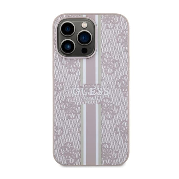 Guess 4G Printed Stripes MagSafe - iPhone 13 Pro cover (lyserød)