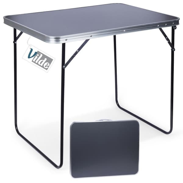 Hopfällbart campingbord 80x60x70 cm