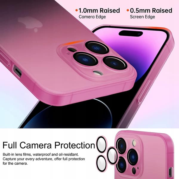 MATTA VAALEANPUNAINEN SUOJA IPHONE 13 PRO 6.1':LLE
