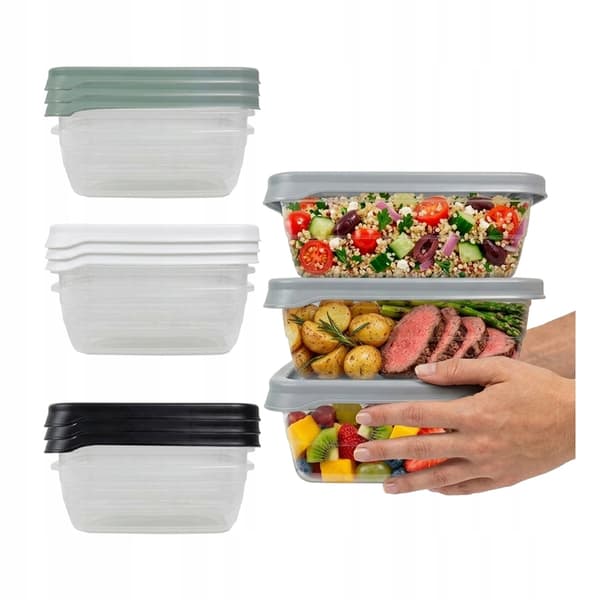 3x Matbehållare 600ml Matlåda för skolarbete Set