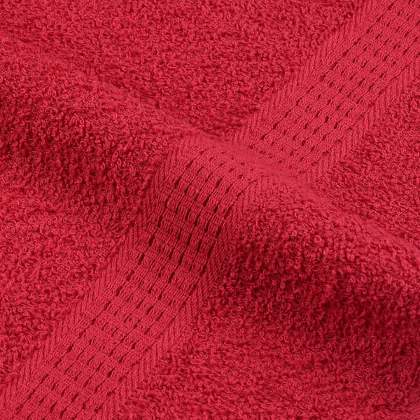 vidaXL Gästhanddukar, 4 st, röda, 30x50 cm, 100% bomull
