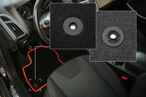 velour måtter med rød rand til: Citroen Nemo kombivan (2007-2017)
