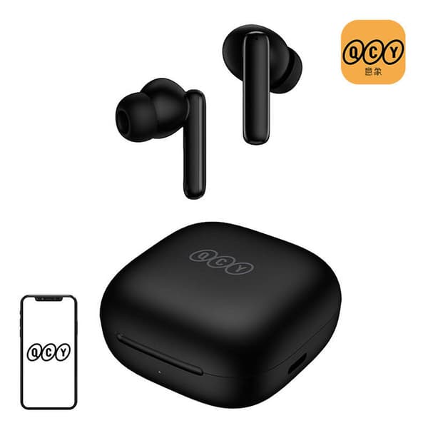 TWS QCY T13 ANC-hovedtelefoner (sorte)