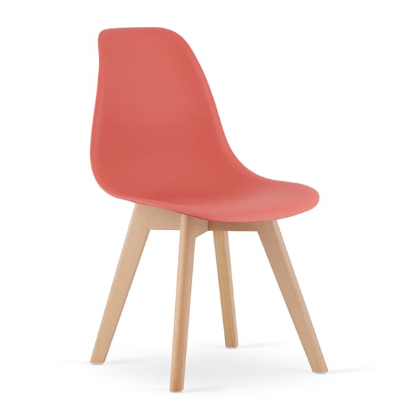 KITO stol vermilion / naturlige ben x 4
