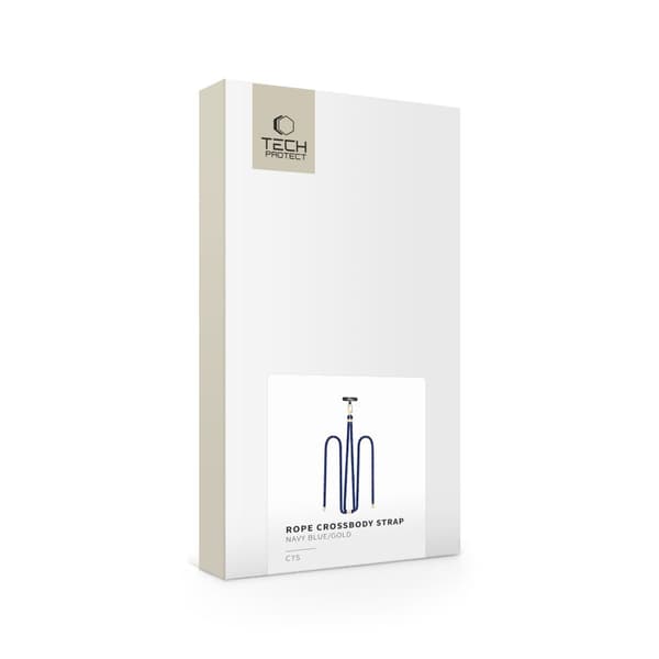 TECH-PROTECT C7S ROPE CROSSBODY-REM MARINBLÅ/GULD