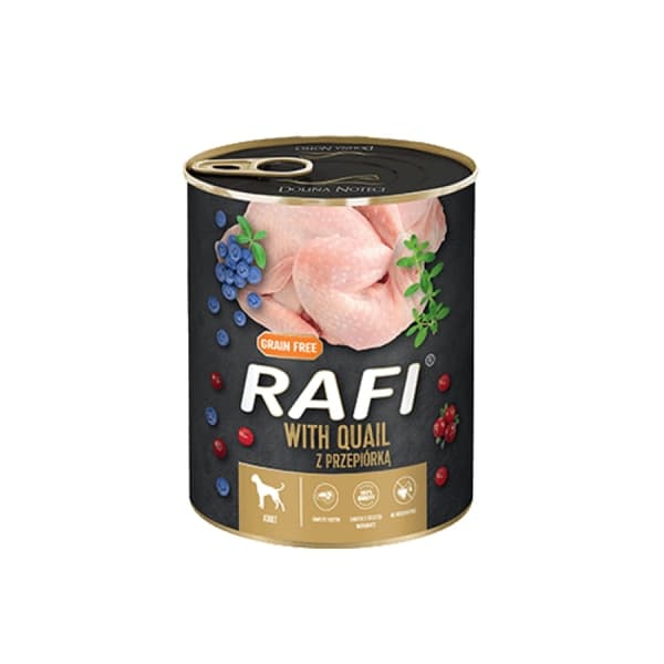 RAFI HUNDFODER MED VAKTELBÄR, BLÅBÄR OCH TRANBÄR 400G