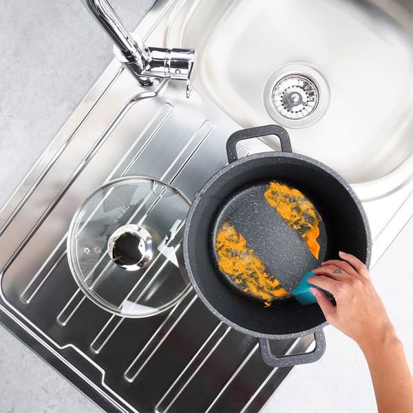 Høj granitgryde med glaslåg GRANDE 4,2 l