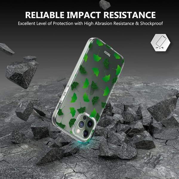 ETUI SÆT + HÆRDET GLAS TIL APPLE IPHONE 12/12 PRO GLITTERBLAD A2172