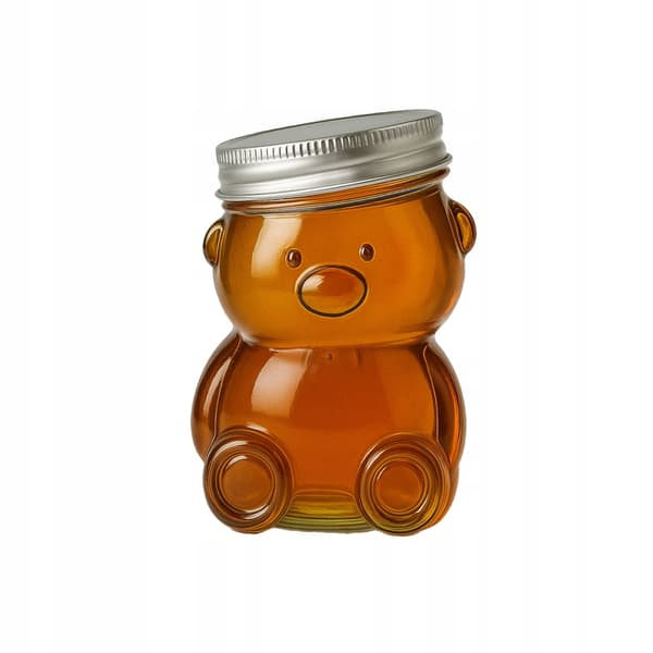 Glas bamseglas 150ml til honning minibeholder til marmeladegave