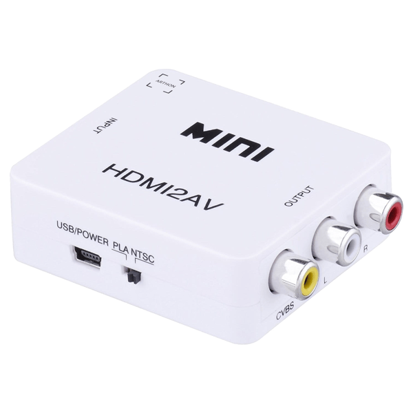 HDMI til AV billedkonverter med 3x RCA adapter