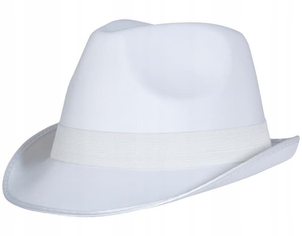 AL Capone Vit Gangster Mafioso Hatt