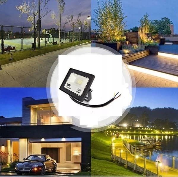 Halogen LED 10W LAMPE projektør IP65 CERTIFIKAT