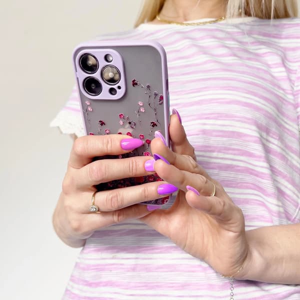 Design Cover iPhone 12 Pro Blomster Lysegrønt Cover