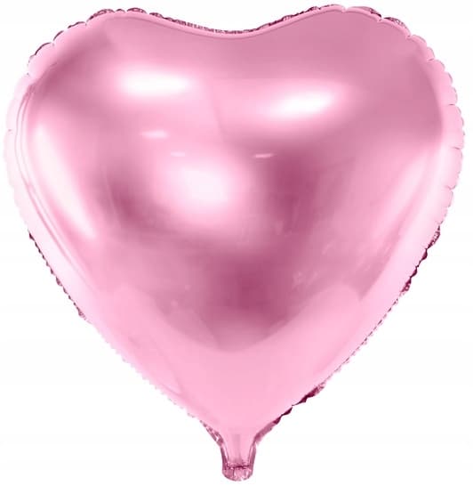 Hjertefolieballon, 61 cm, lyserød 1 stk.