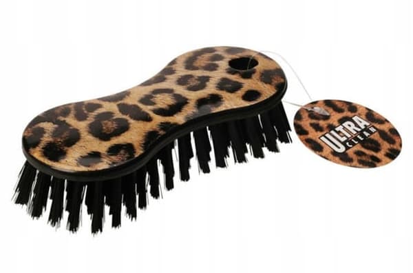 Leopard skurborste 6x5x15cm Praktisk plast