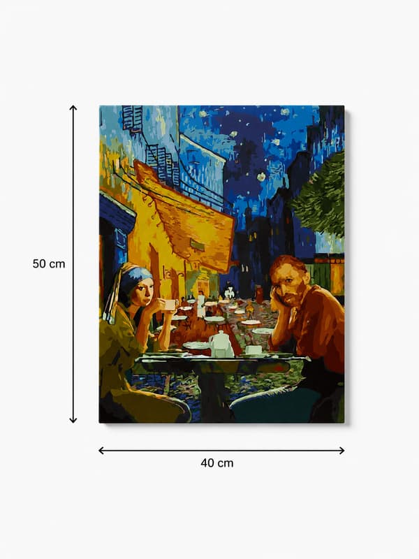 Date with Art målning med siffror och ram 40x50 cm