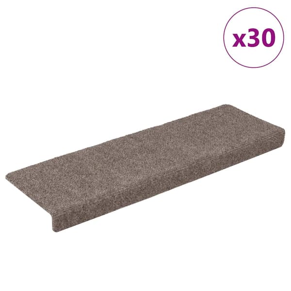 vidaXL selvklæbende trappemåtter 30 stk. cremefarvede 65x21x4 cm