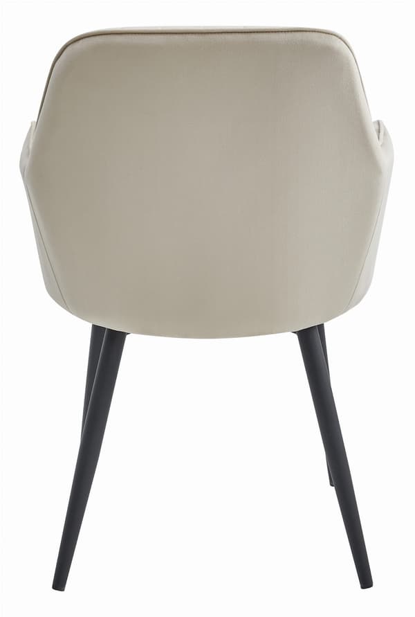 LUGO stol - beige sammet / svarta ben x 2