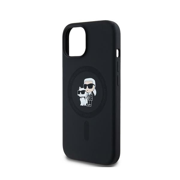 Karl Lagerfeld Silikone Karl & Choupette MagSafe - iPhone 15 Plus / 14 Plus Etui (Sort)