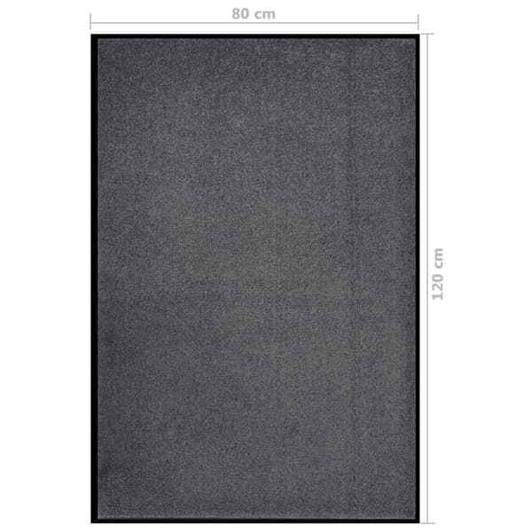 vidaXL dørmåtte, antracit, 80 x 120 cm