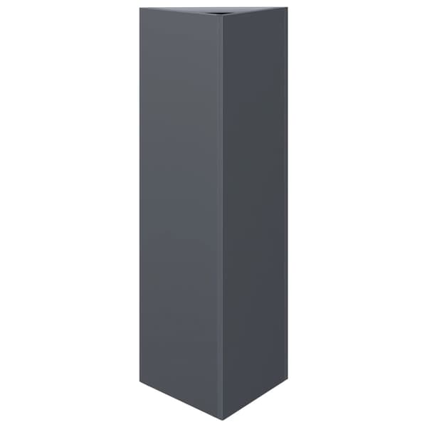 vidaXL Trädgårdskruka, Antracit, Triangulär, 30x26x75 cm, Stål