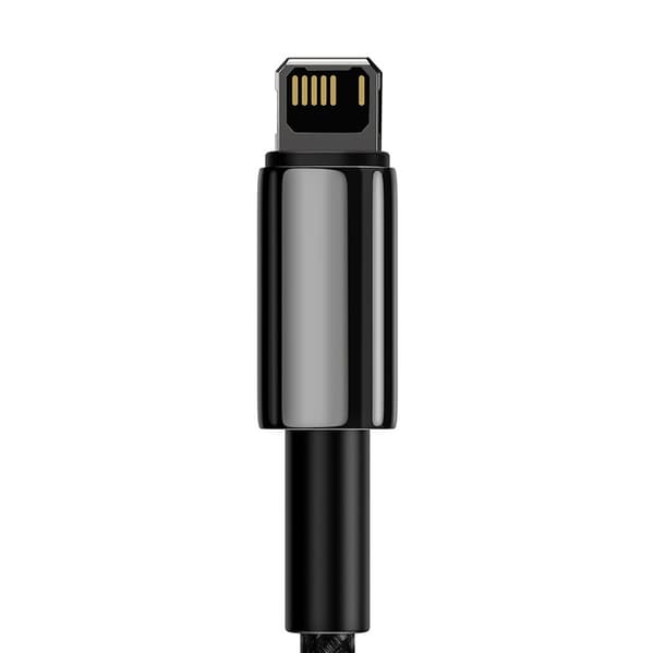 Baseus Tungsten Gold USB till Lightning-kabel, 2.4A, 2m (Svart)